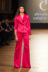 Pantaloni din tafta dubla, evazati