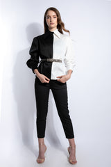 Camasa jumatate alba, jumatate neagra, Mix&Match