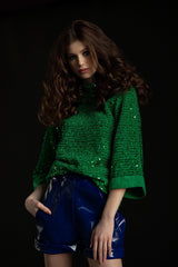 Pantaloni scurti din lac