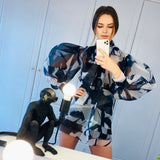 Bluza-camasa cu funda supradimensionata din organza