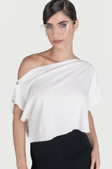 Top crop cu nasturi