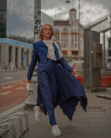 Costum din stofa, bleumarin inchis