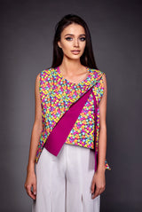 Top asimetric, imprimeu Candy M&M's