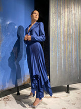 Costum din stofa, bleumarin inchis