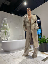 Palton "Half", din stofa de lana