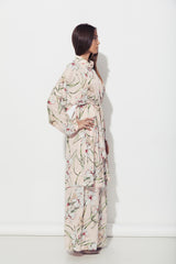 Pantaloni largi cu imprimeu floral