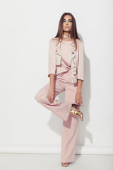 Pantaloni drepti, cu talie inalta, office