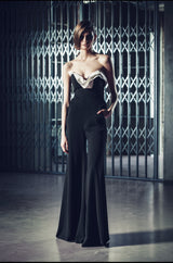 Salopeta cu detaliu alb