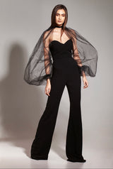 Salopeta cu maneci din tul, detasabile