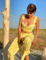 Corset animal print, galben