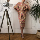 Rochie din bumbac, multifunctionala, tip kimono