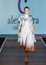 Jacheta din neopren-plasa, cu imprimeu floral