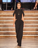 Pantaloni cu talie inalta si decupaje laterale