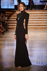 Rochie sirena cu ocheti din metal