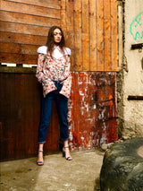 Plastron alb din neopren