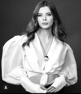 Bluza alba cu mansete late, MLK