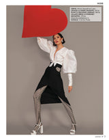 Bluza alba cu mansete late, MLK