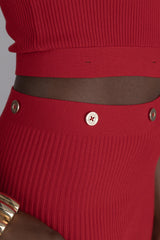 Rochie in trei piese cu nasturi