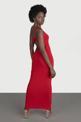 Rochie lunga cu spate semi-gol