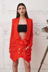 Rochie tip jacheta din in