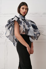 Bluza-camasa cu maneci-volan, ample